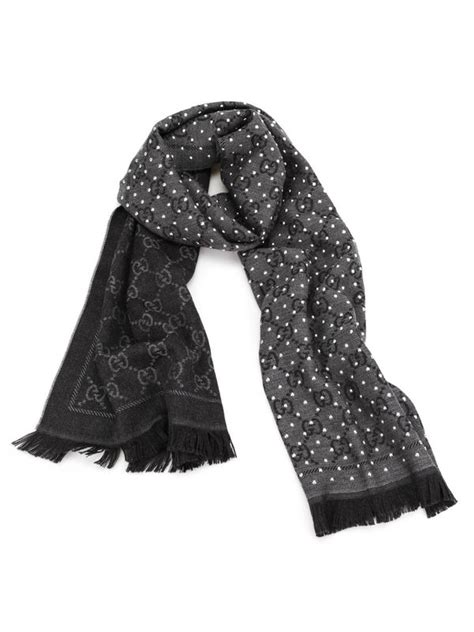 gucci scarf black and silver